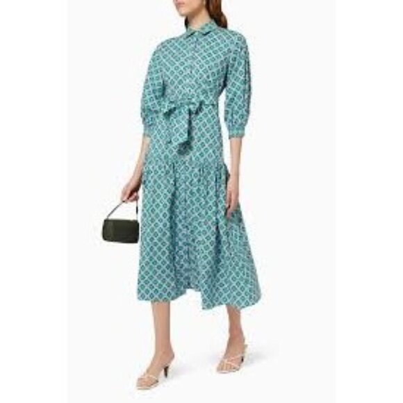 Marella Max Mara Kaya Shirt Dress 8 Cotton Poplin - Picture 1 of 7